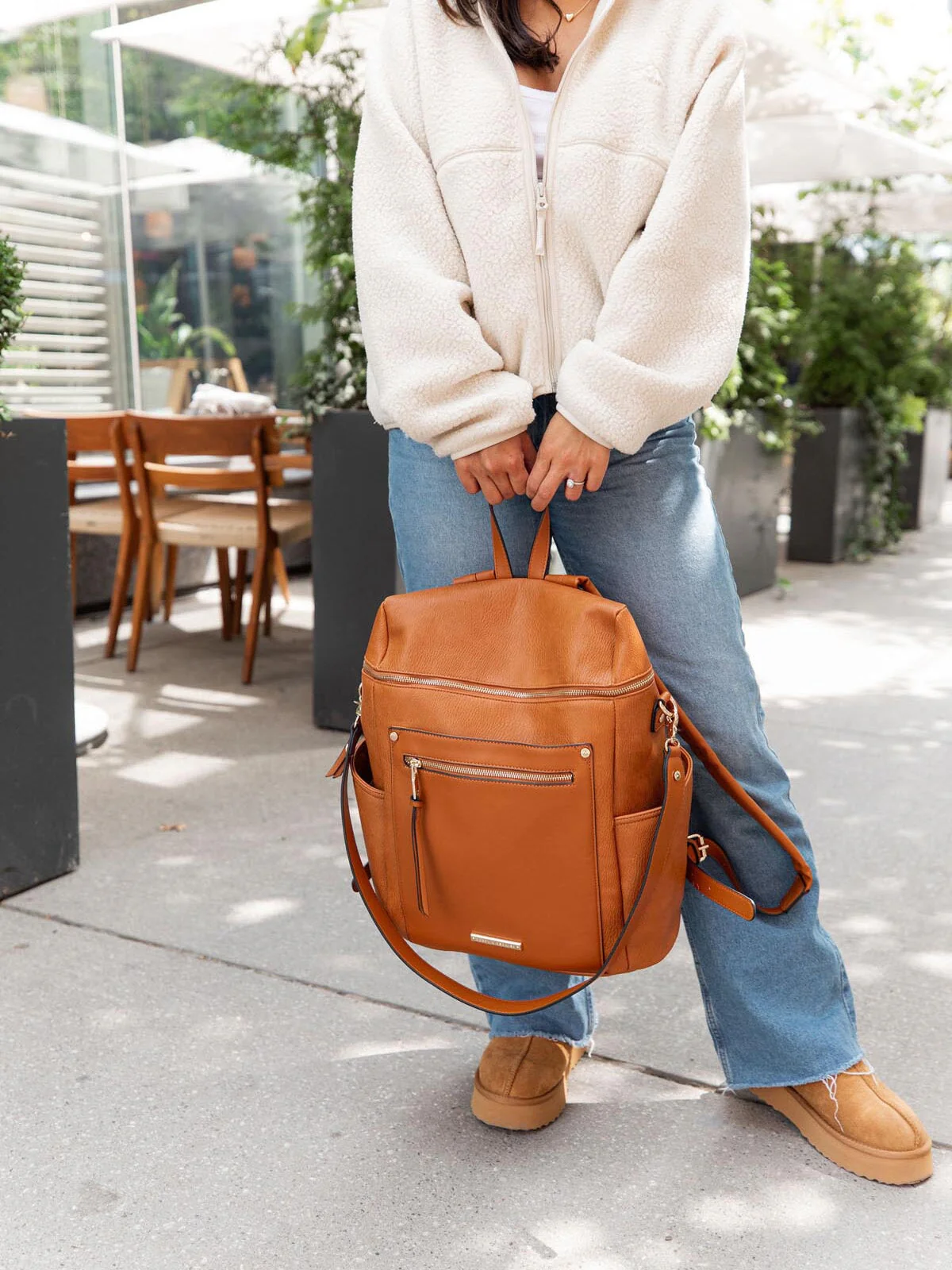 Commuter Backpack Cognac - Image 15