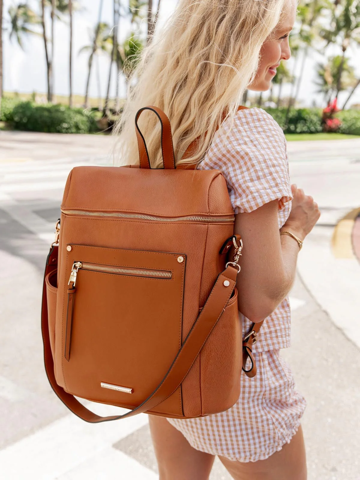 Commuter Backpack Cognac - Image 5