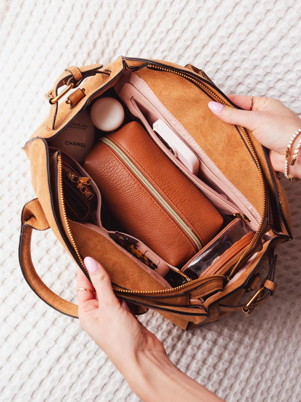 Mini Uptown Tote Cognac Suede - Image 4