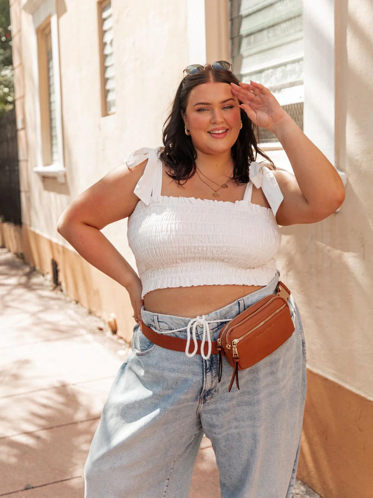 On The Run belt bag vegan leather cognac - Image 7