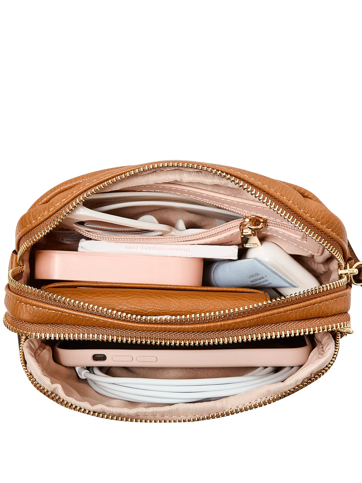 On The Run belt bag vegan leather cognac - Image 9