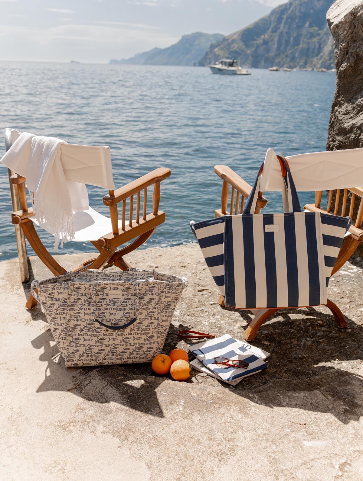 Seaside Tote Navy Stripe - Image 11