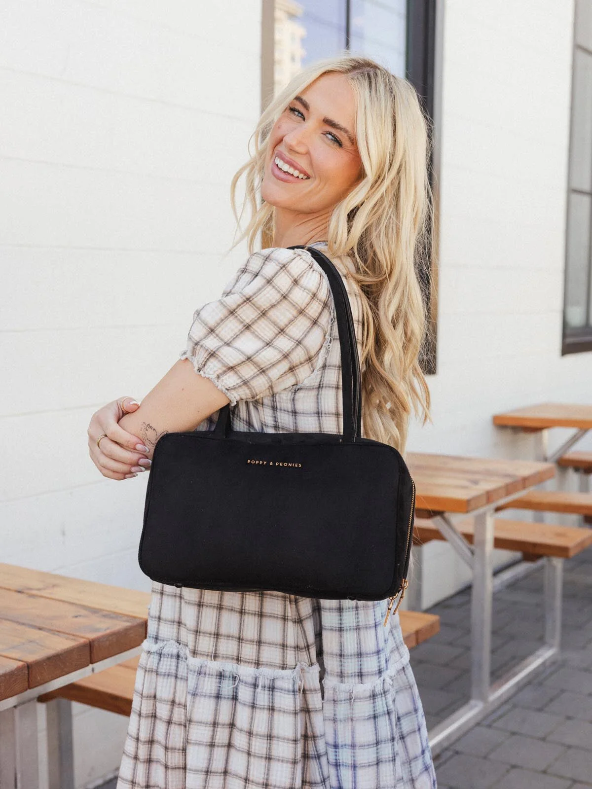 The Darling Satchel Black Suede - Image 2