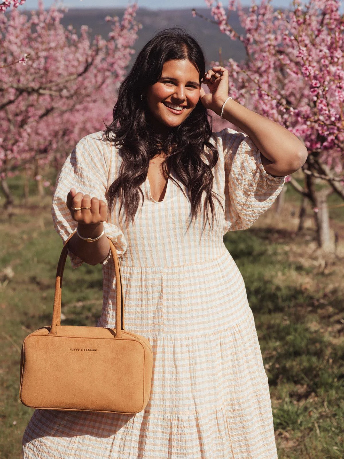 The Darling Satchel Cognac Suede - Image 2