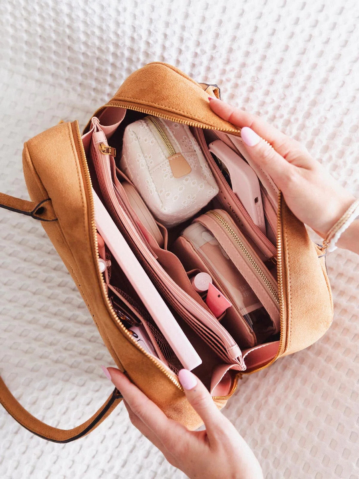 The Darling Satchel Cognac Suede - Image 5